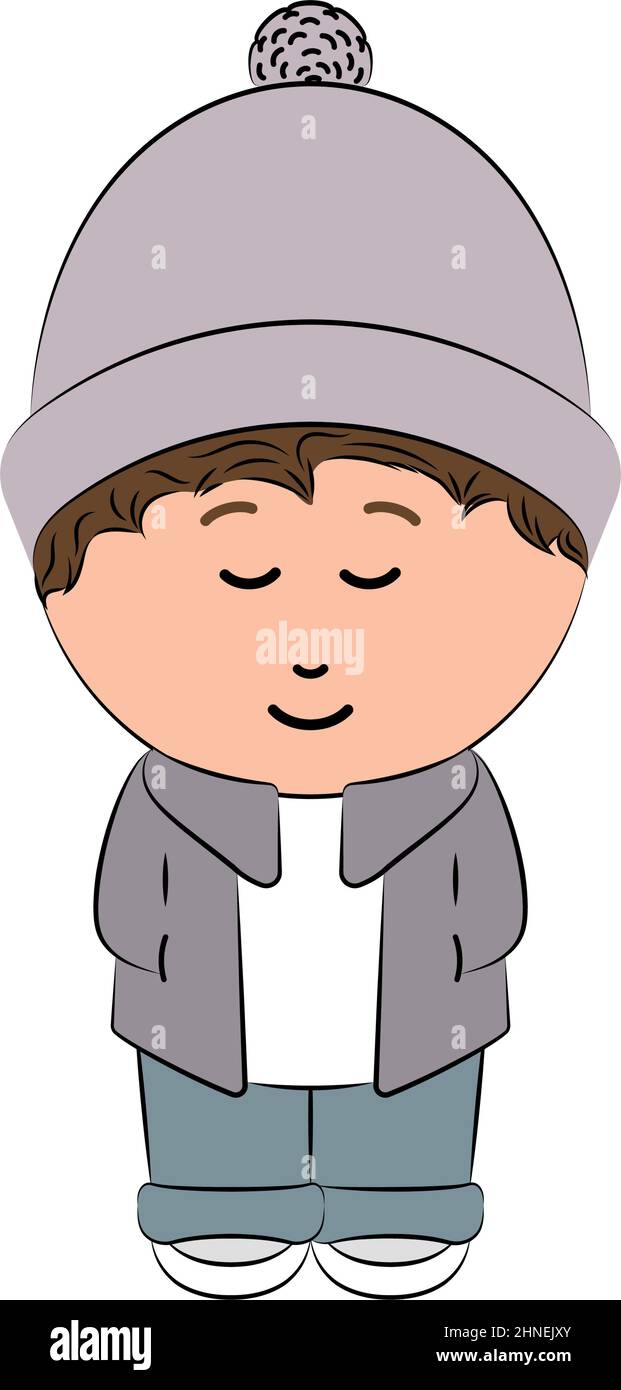 Isolated sketch of a happy boy Vector Stock Vector Image & Art - Alamy