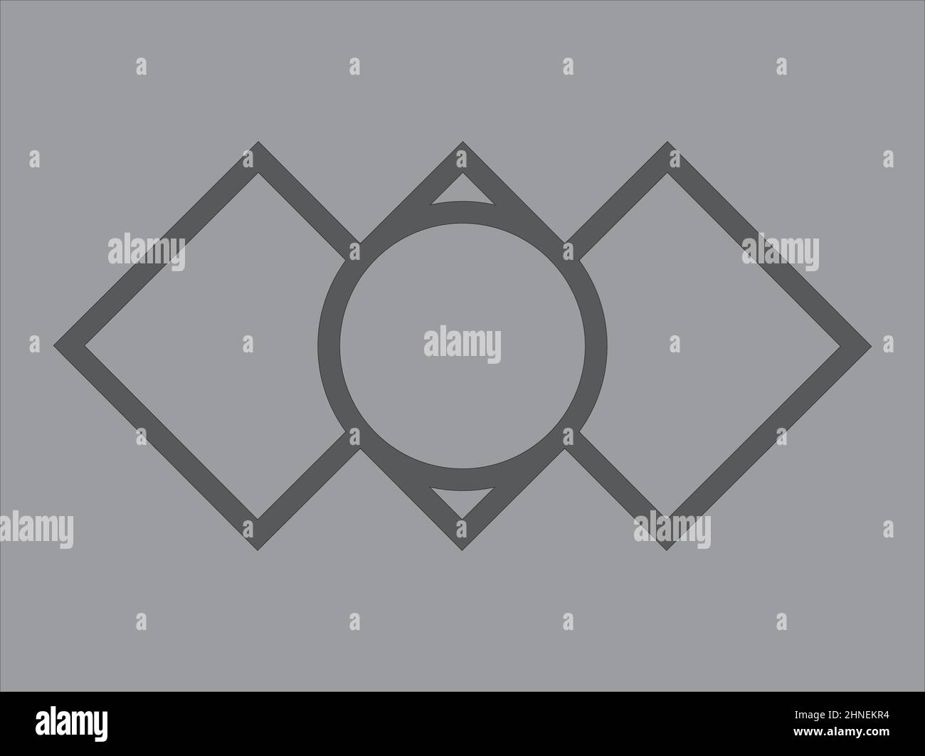 Vector graphics were created as a result of combining and transforming geometric figures, a circle, a square and a triangle. Stock Vector