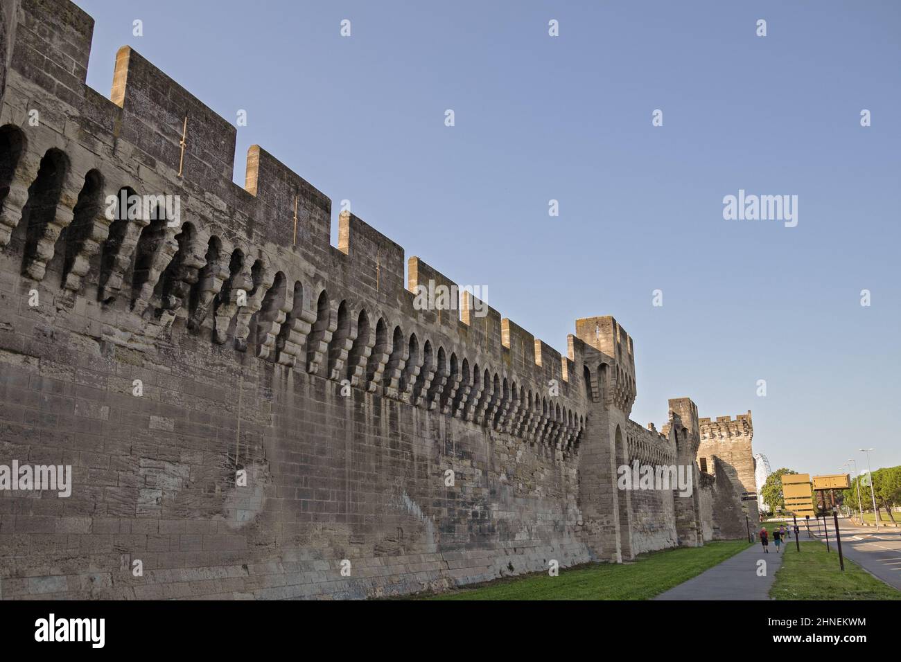 view of the ramparts of Avignon in France Stock Photo - Alamy
