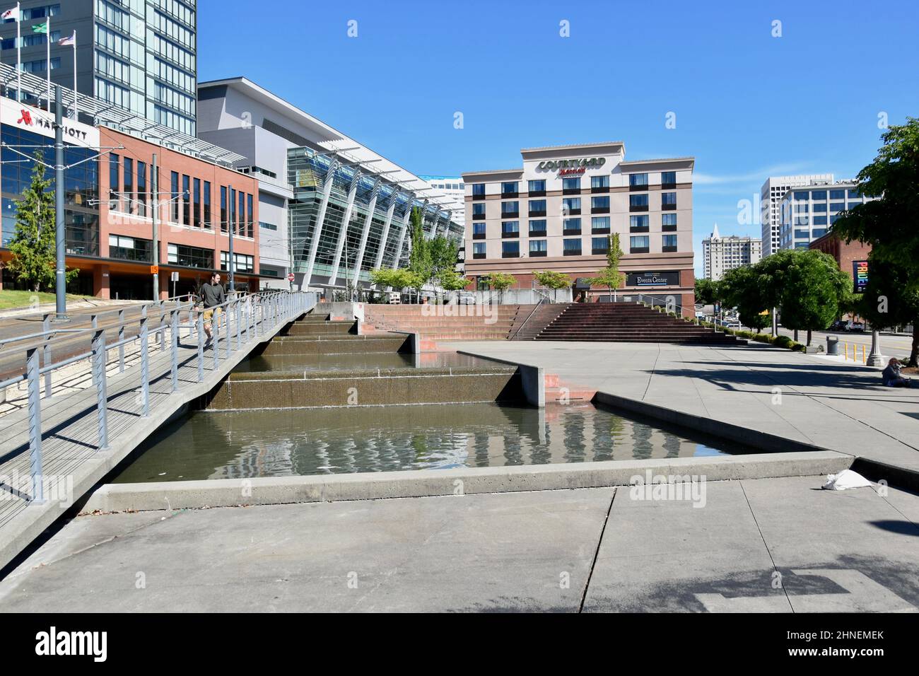 Views around downtown Tacoma, Washington featuring the Museum of Glass ...