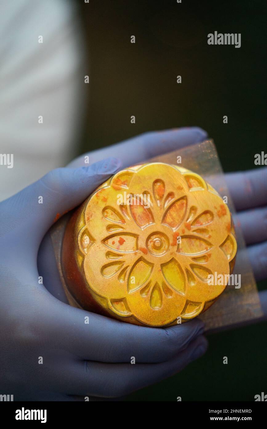 Bath Bomb Making by LUSH Stock Photo Alamy