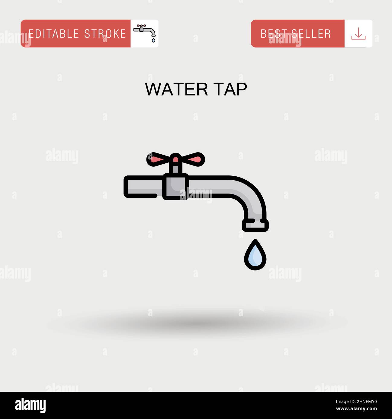 Water tap Simple vector icon. Stock Vector
