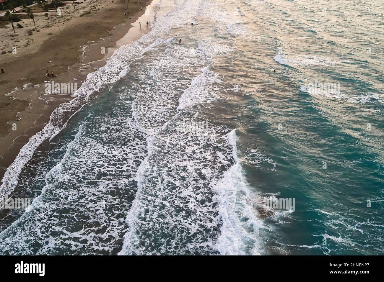 Sea water waves on sandy hi-res stock photography and images - Alamy