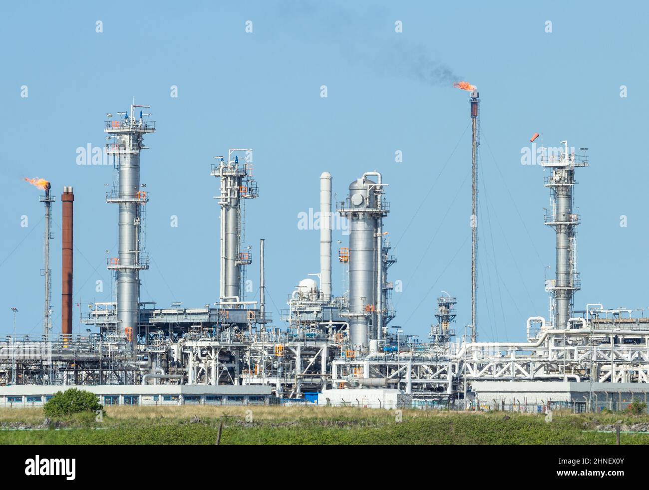 Teesside Gas processing plant at Seal Sands, Teesside, north east England. UK Stock Photo