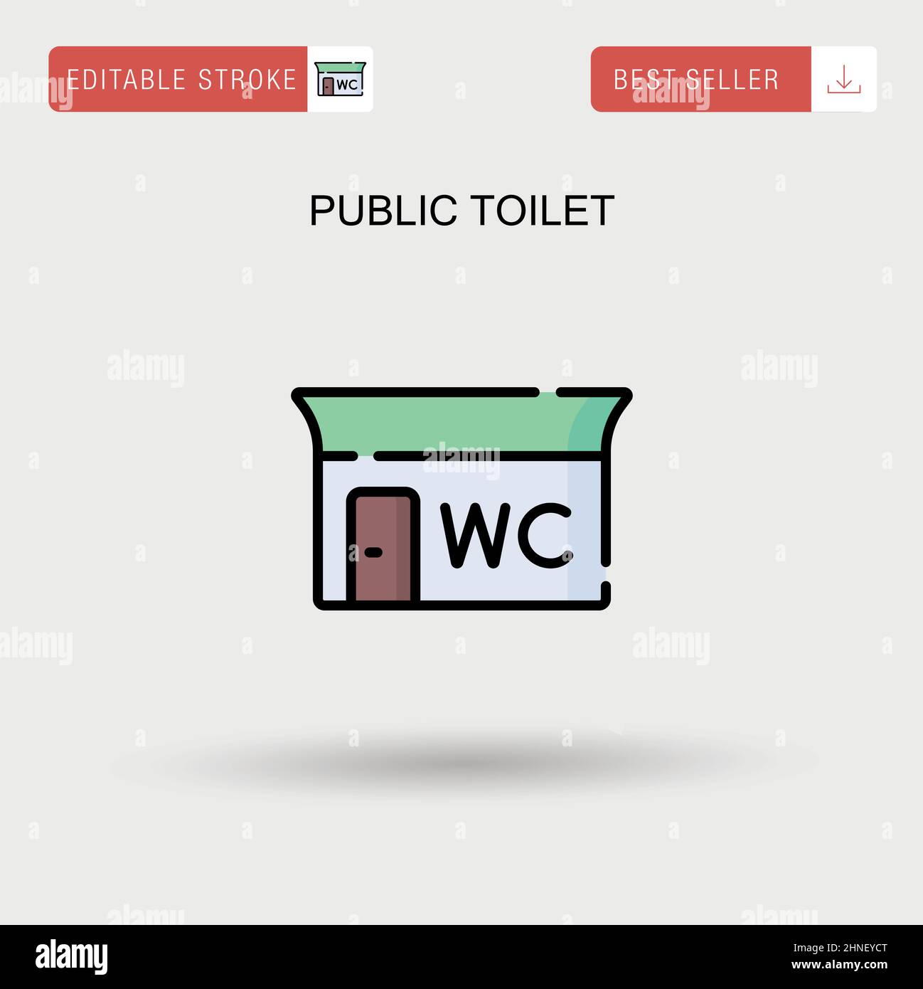 Public toilet Simple vector icon. Stock Vector