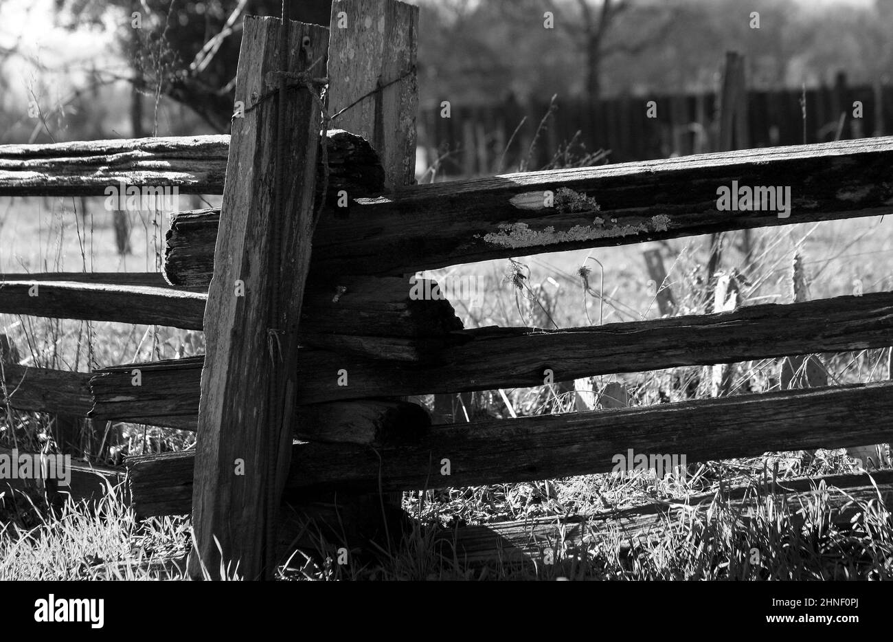 Old fences Black and White Stock Photos & Images - Alamy
