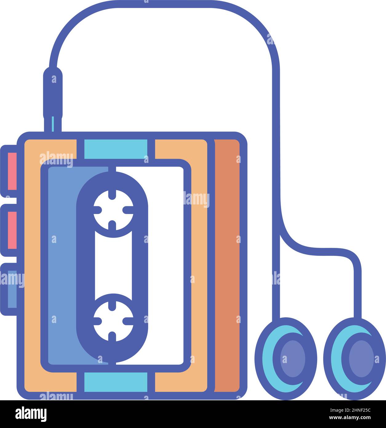 portable cassette player retro tech Stock Vector Image & Art - Alamy