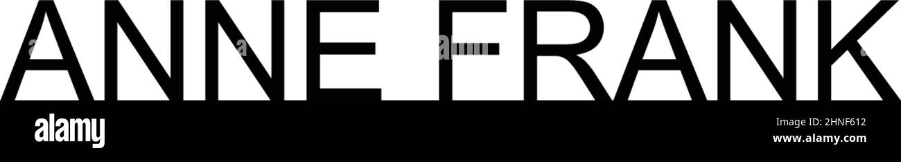Anne Frank Simple vector icon. Illustration symbol design template for web mobile UI element. Stock Vector