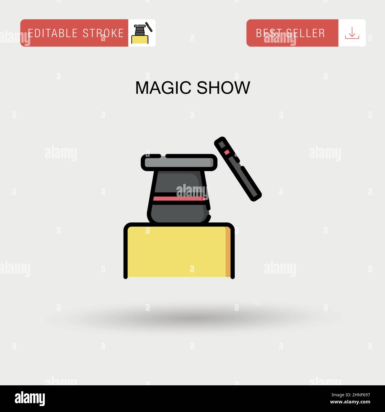 Magic show Simple vector icon. Stock Vector
