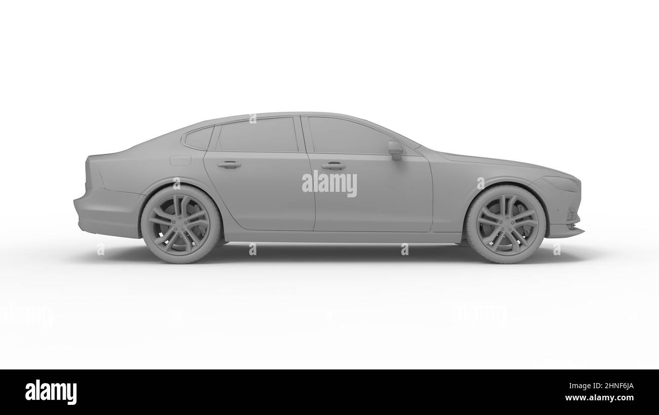 Sedan Model Cars Rear Full sized model Black and White Stock Photos & Images - Alamy