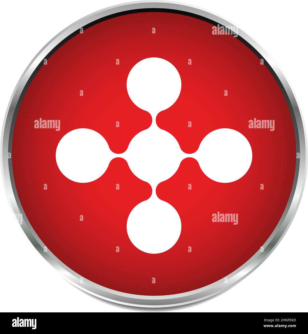 Connected circles, nodes as technology, tech, electronics and ...
