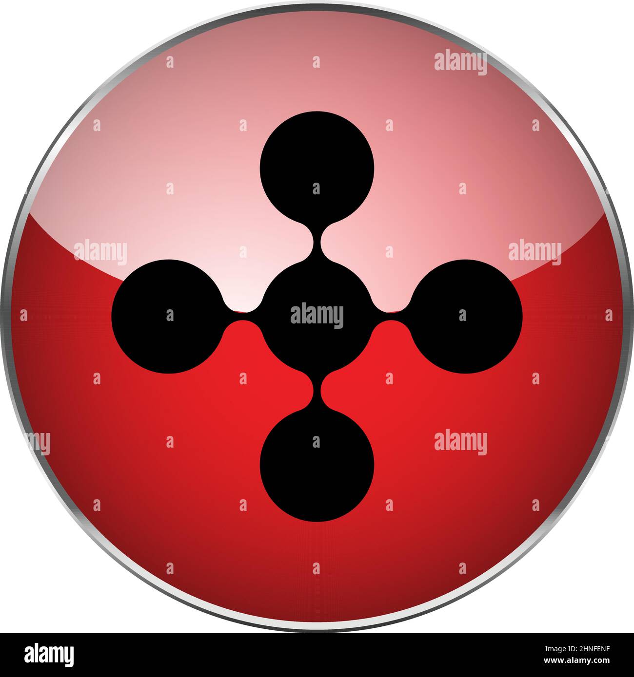 Connected circles, nodes as technology, tech, electronics and ...