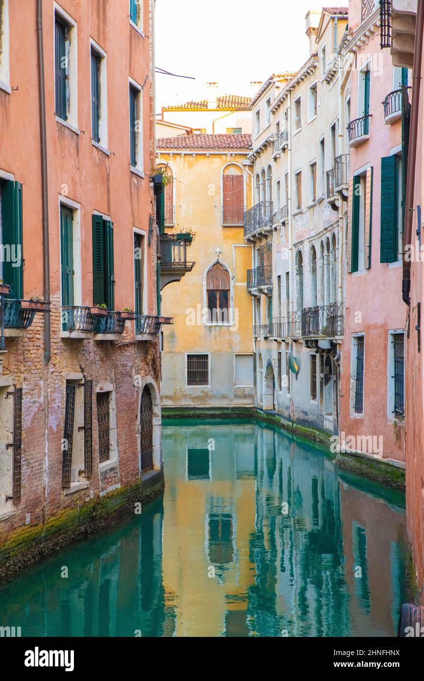 Reflections in canal, Venice Stock Photo - Alamy