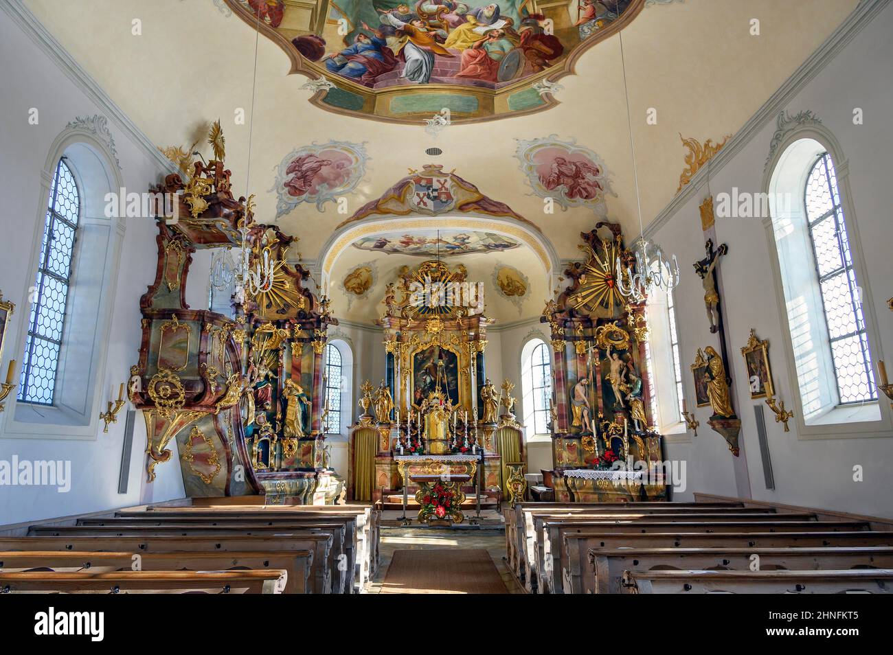 Church of St. Stephen in WeitnauHellengerst, Allgaeu, Bavaria, Germany Stock Photo Alamy