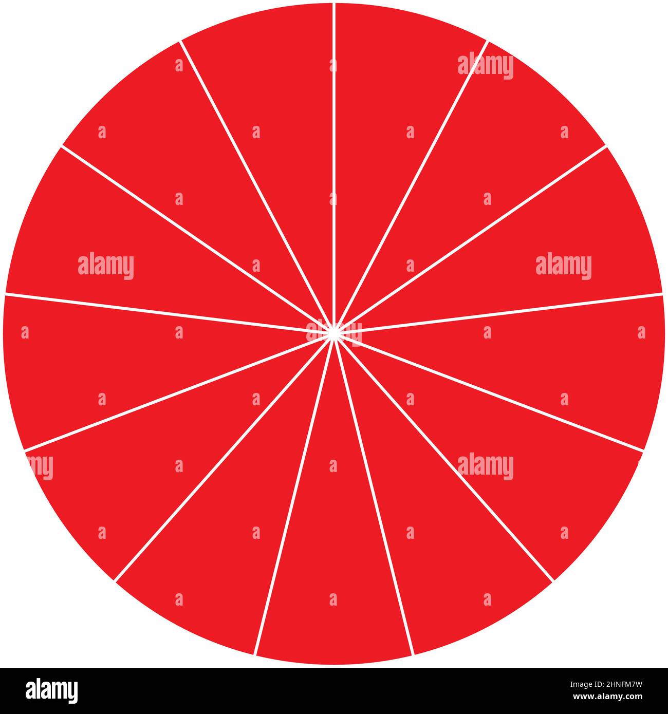 Pie chart, pie graph circle circular diagram from 2 to 65 sections ...