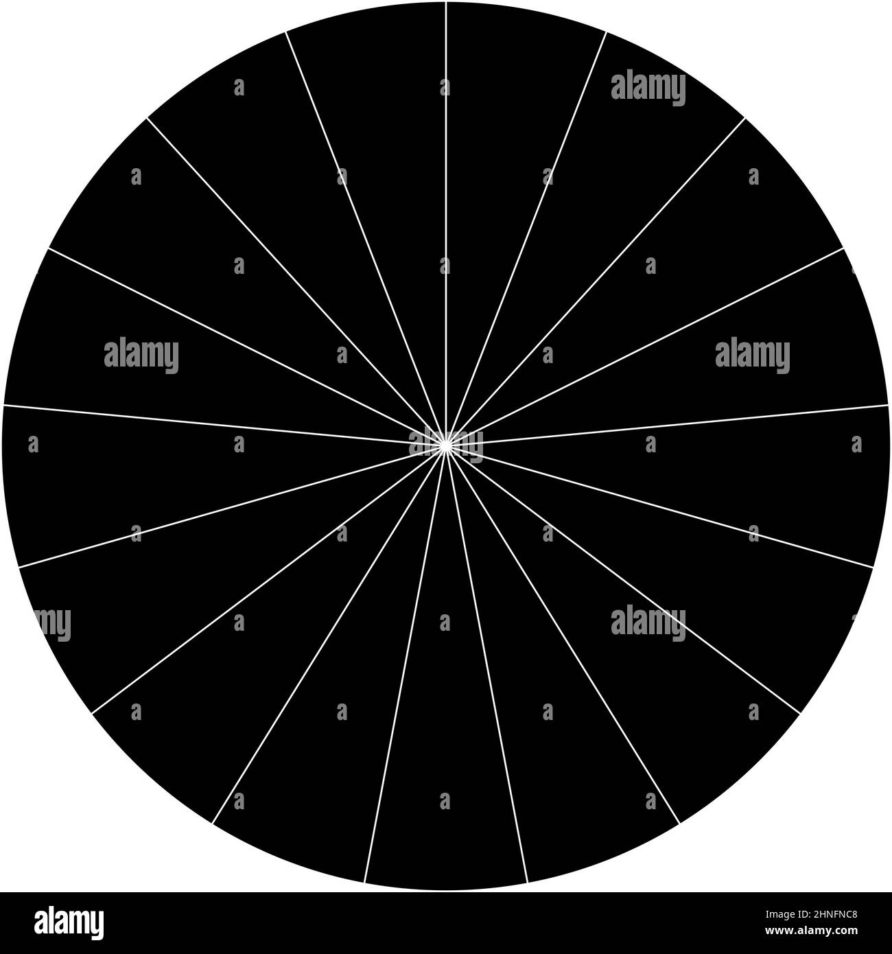 Pie chart, pie graph circle circular diagram from 2 to 65 sections ...