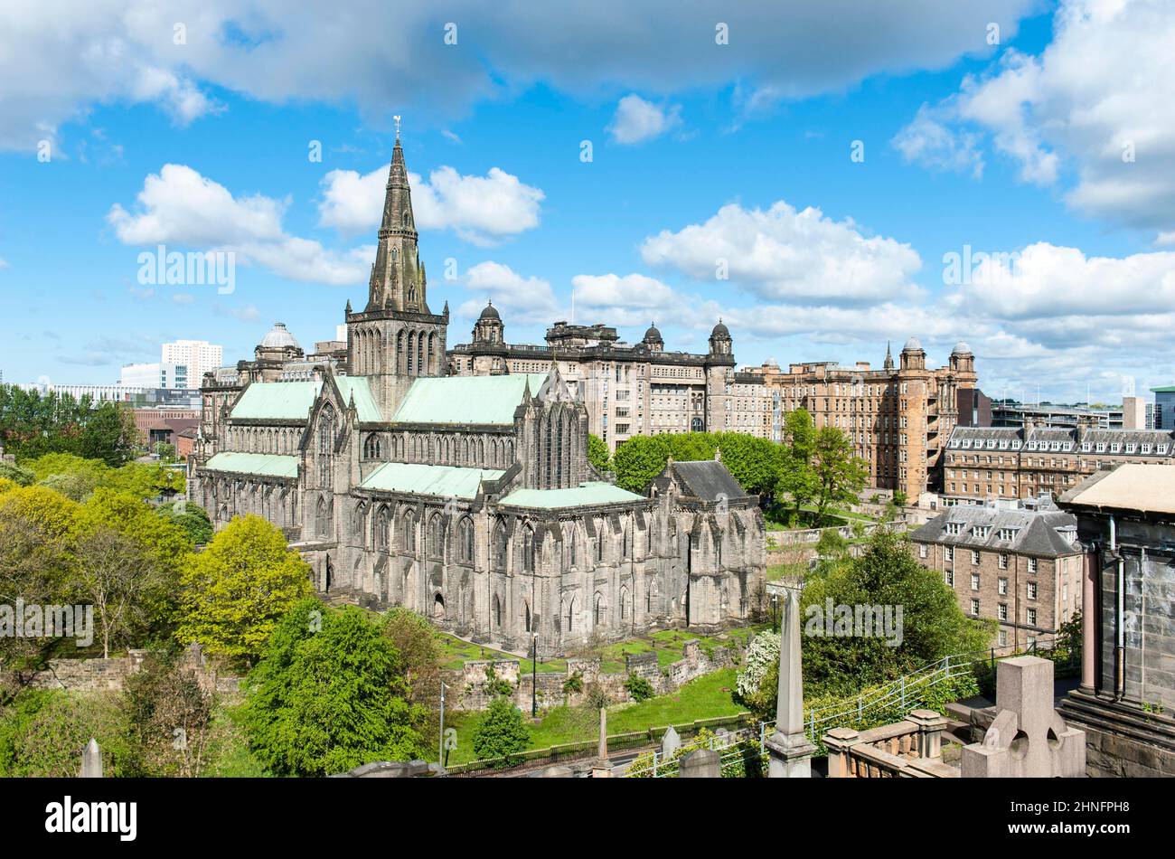 St Mungo's Cathedral, High Kirk of Glasgow, View from the Necropolis