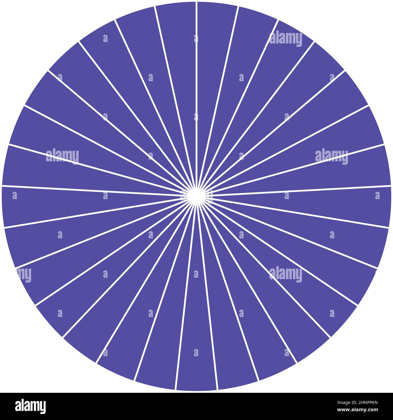 Pie chart, pie graph circle circular diagram from 2 to 65 sections