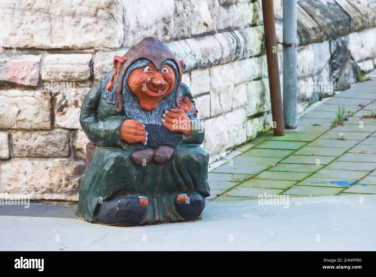 Troll figures in Alesund, Norway Stock Photo