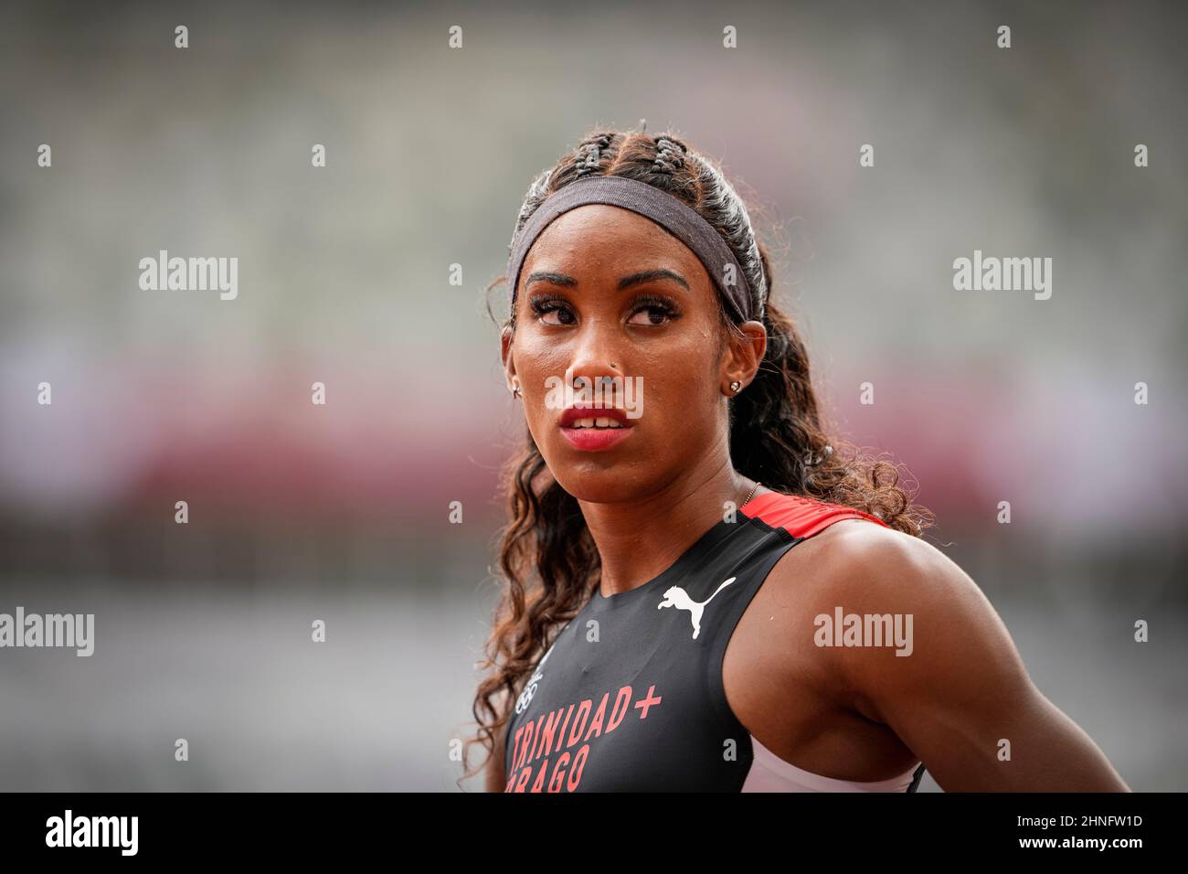 Tyra Gittens participating in the Tokyo 2020 Olympic Games in the long