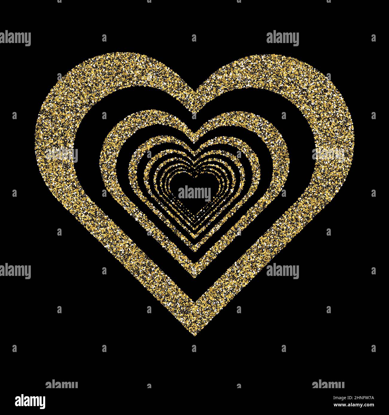 Vector background. Golden glittering heart lines Stock Photo Alamy