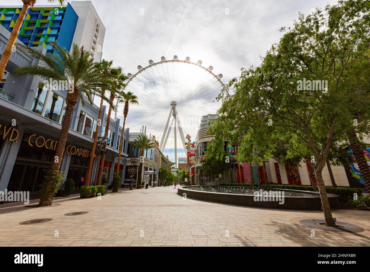 Las Vegas, AUG 6 2015 - Sunny view of the High Roller Stock Photo