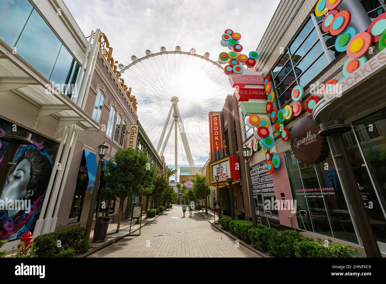 Las Vegas, AUG 6 2015 - Sunny view of the High Roller Stock Photo