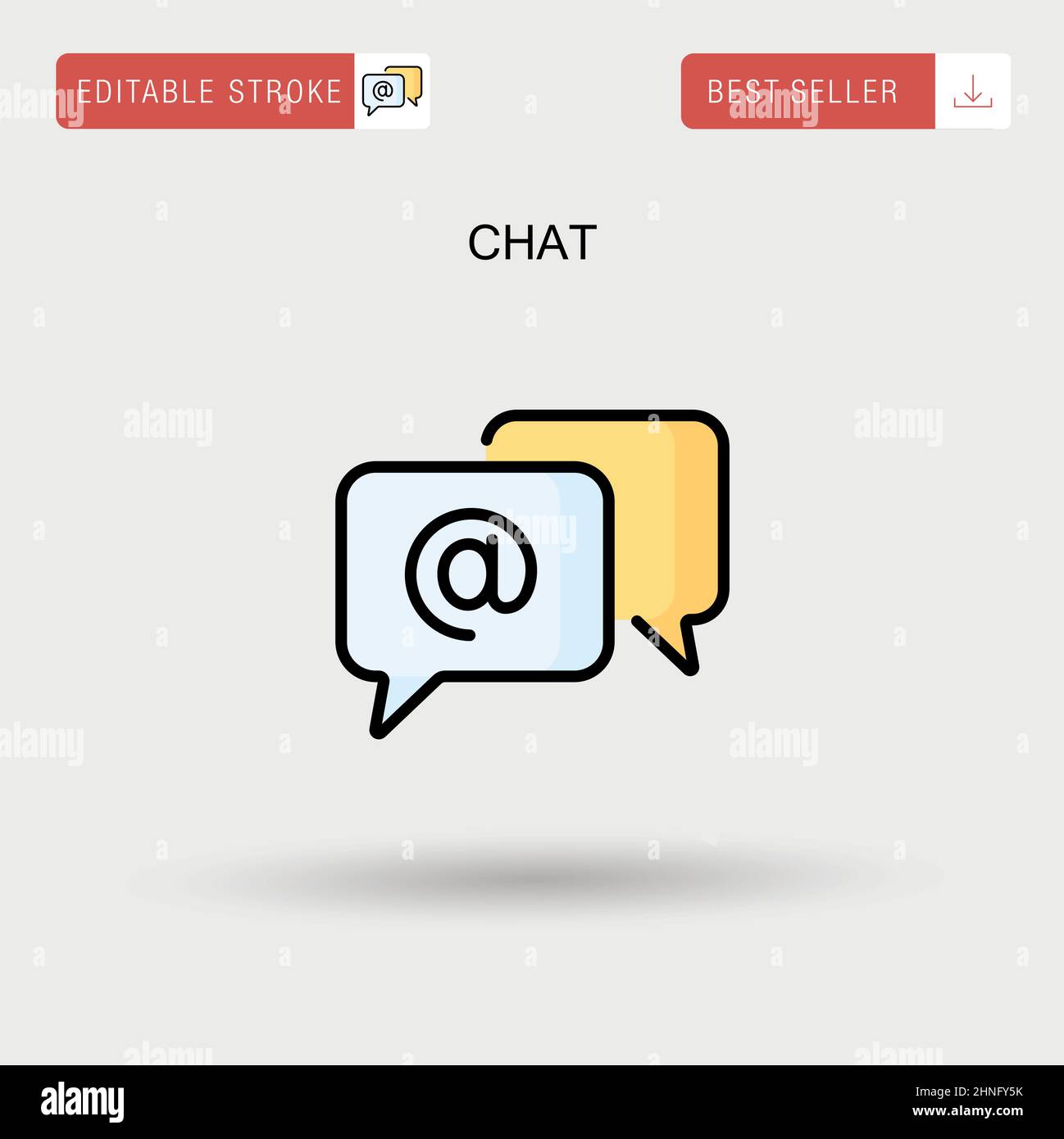 Chat Simple vector icon Stock Vector Image & Art - Alamy