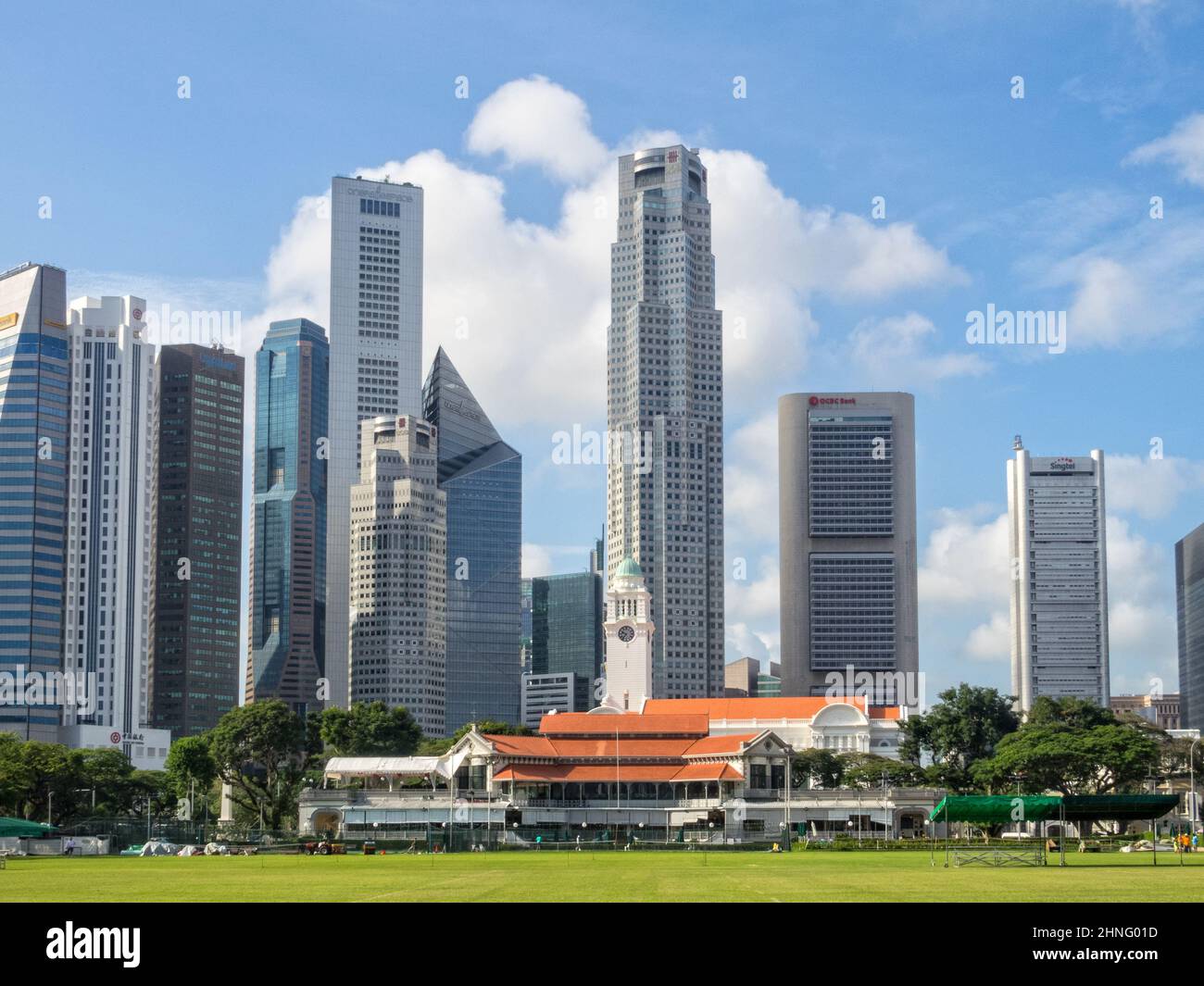 Singapore Cricket Club on the Padang in the heart of the city - Singapore Stock Photo