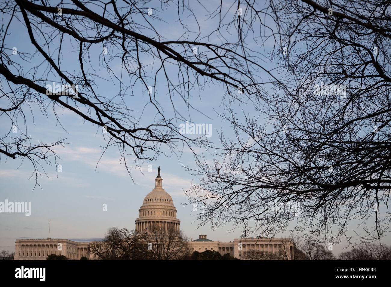 Washington, USA. 16th Feb, 2022. A general view of the U.S. Capitol ...