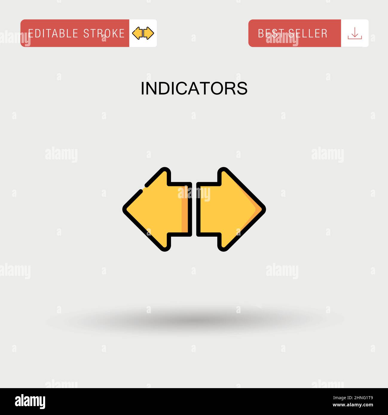 Indicators Simple vector icon. Stock Vector