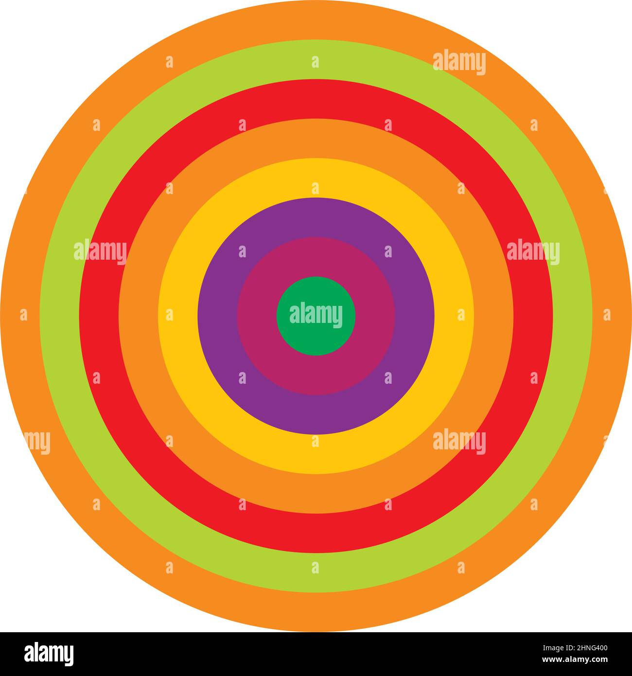 Simple abstract radial, concentric motif, mandala icon and symbol ...