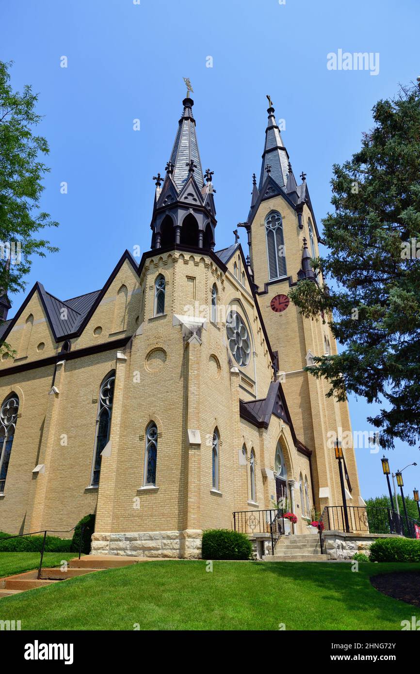 Johnsburg, Illinois, USA. St. John the Baptist Catholic Church, with