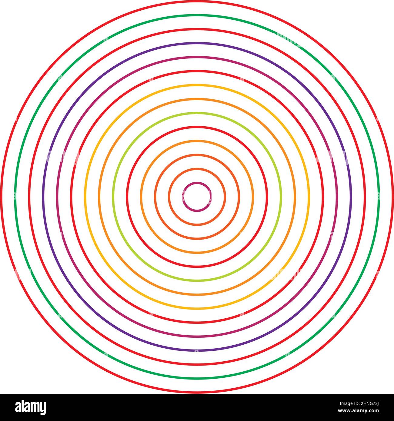 Simple abstract radial, concentric motif, mandala icon and symbol ...