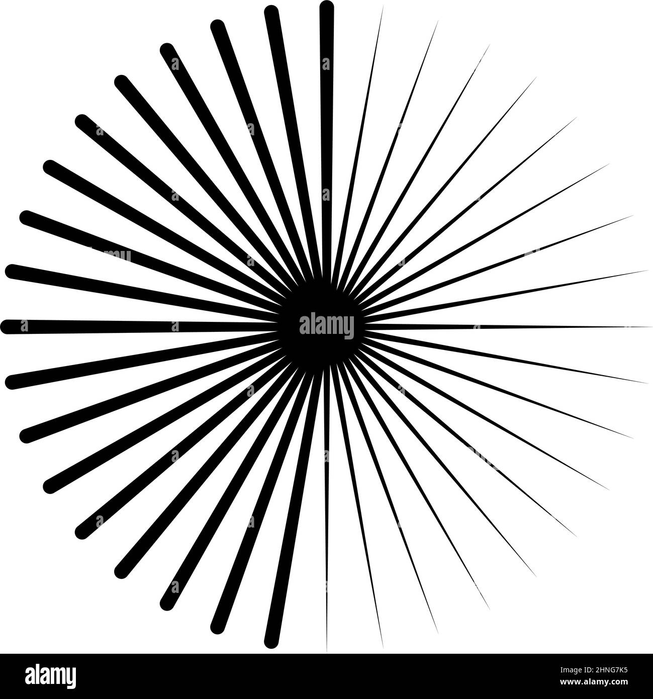 Radial, radiating lines, stripes design element - stock vector ...