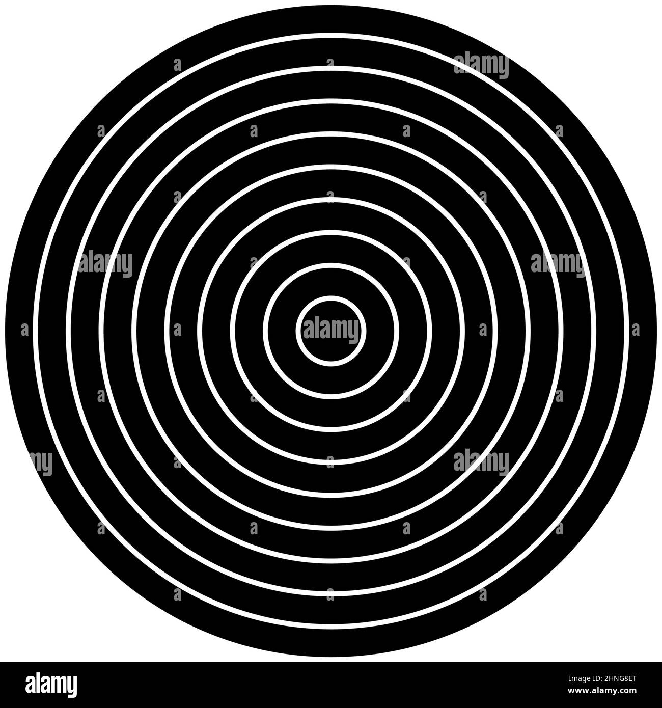 Simple abstract radial, concentric motif, mandala icon and symbol ...