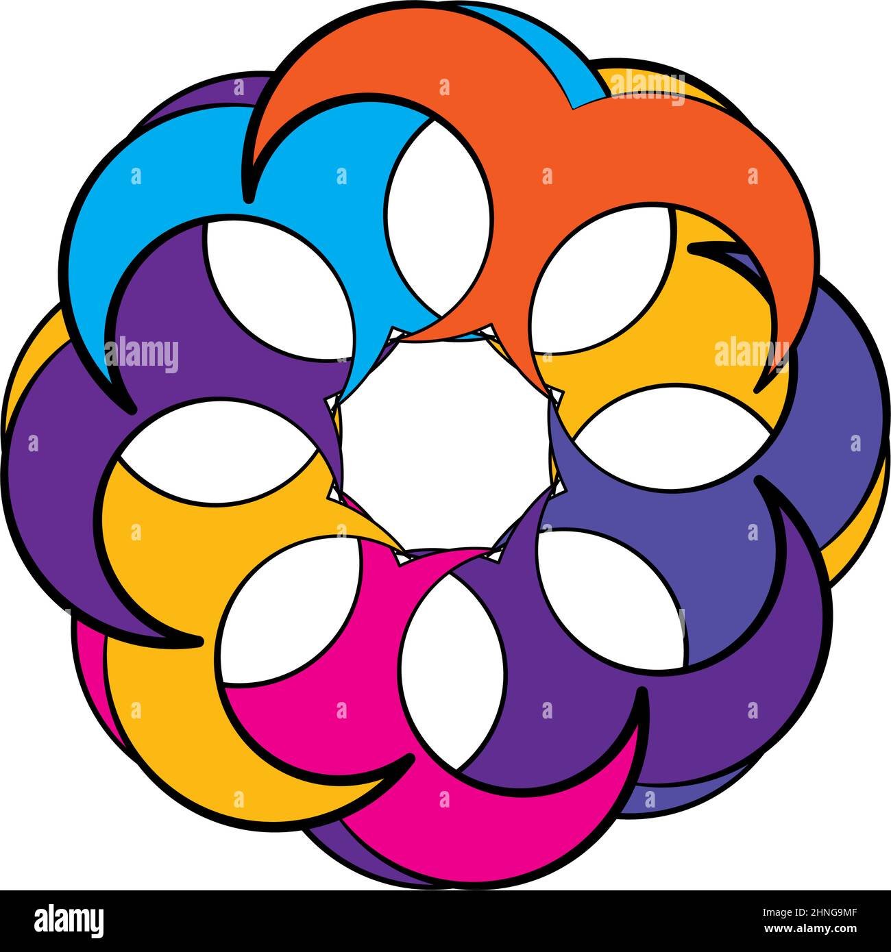 Radiating mandala. Circular geometric motif, icon, shape - stock vector ...