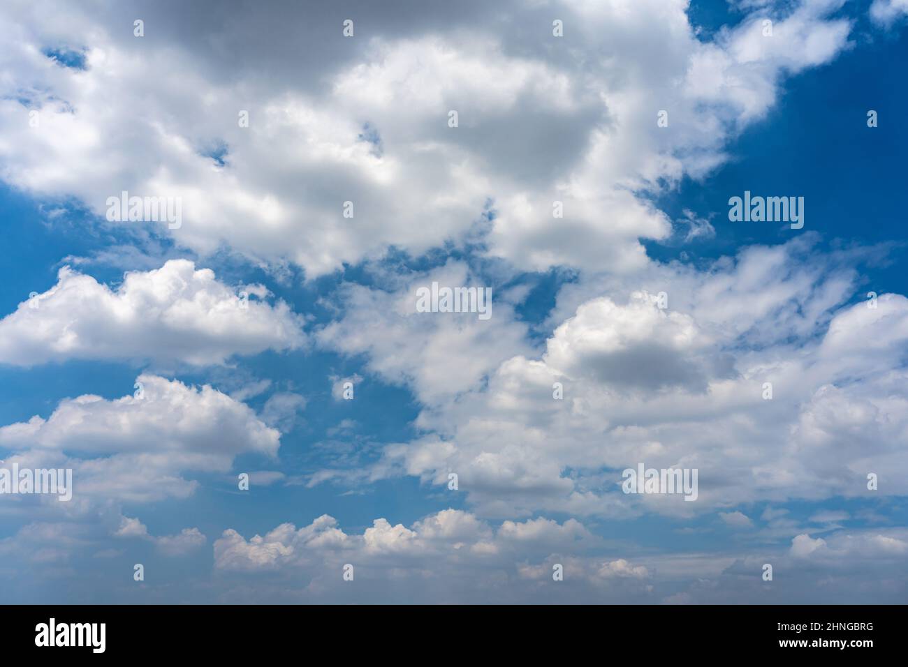 Beautiful blue sky background with white clouds floating Stock Photo ...