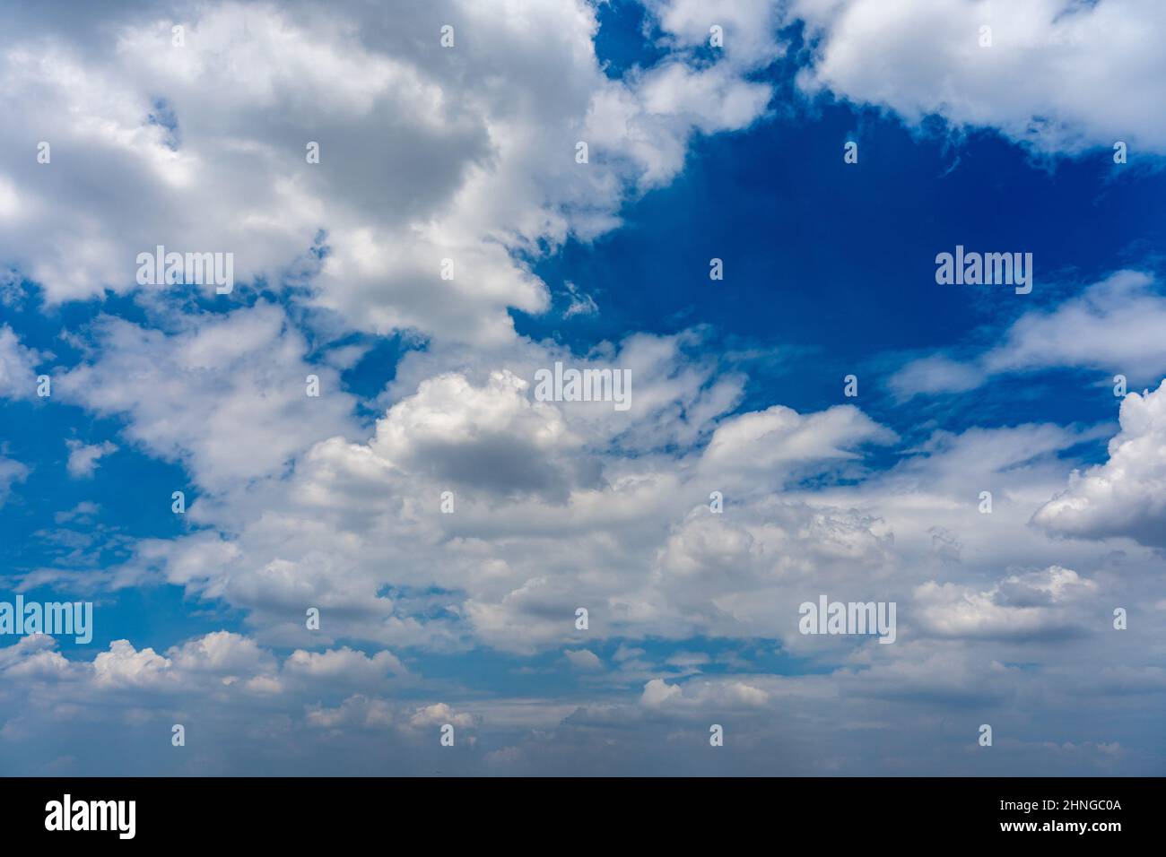 White clouds floating on the blue sky Stock Photo