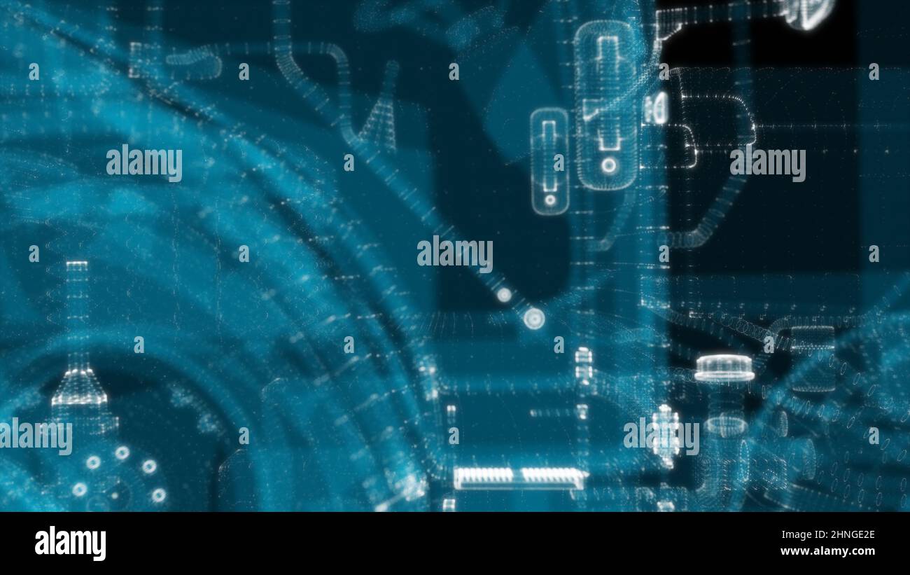 Tech Particles System Abstract technology particles mesh background Stock Photo - Alamy