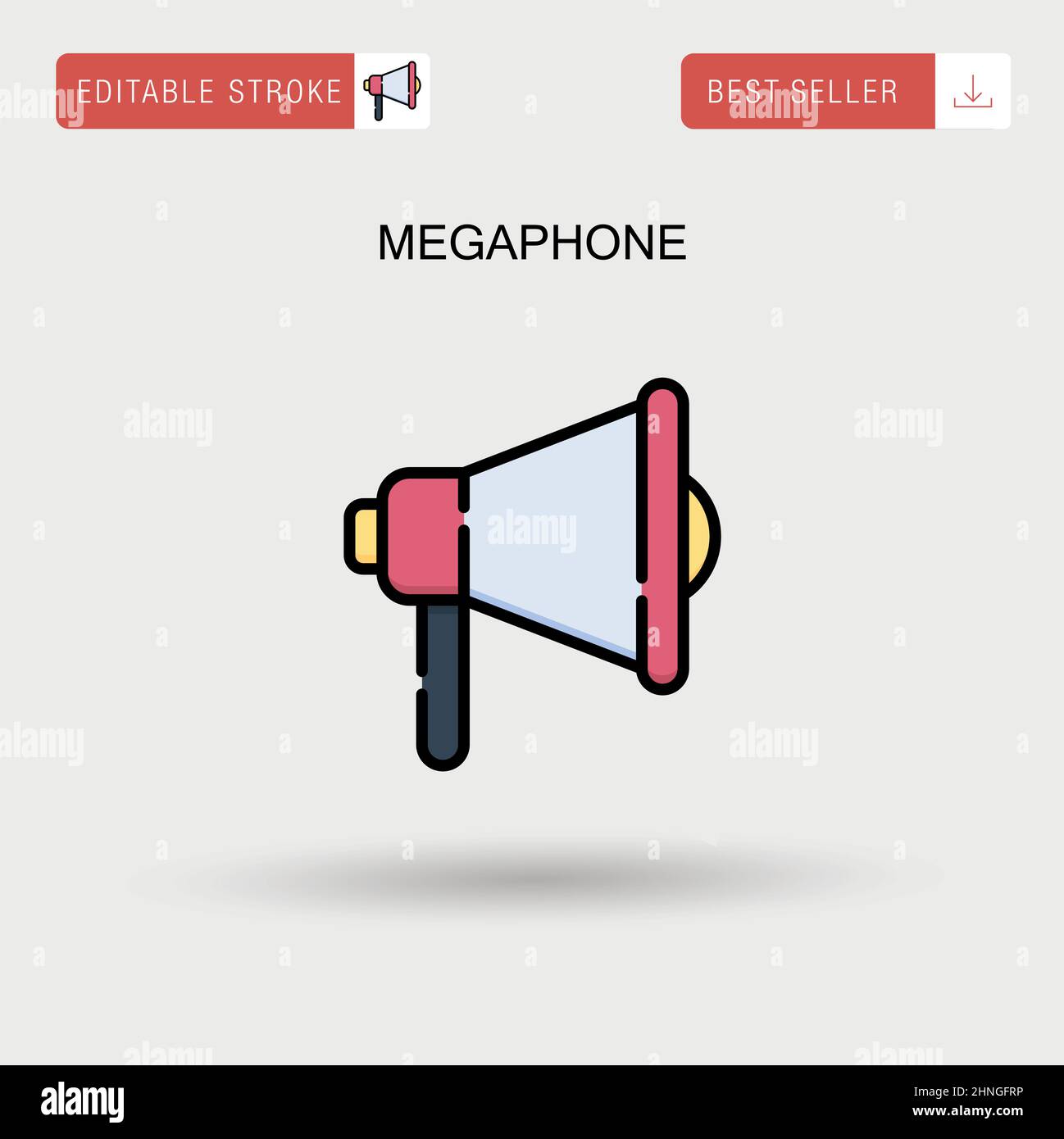Megaphone Simple vector icon Stock Vector Image & Art - Alamy