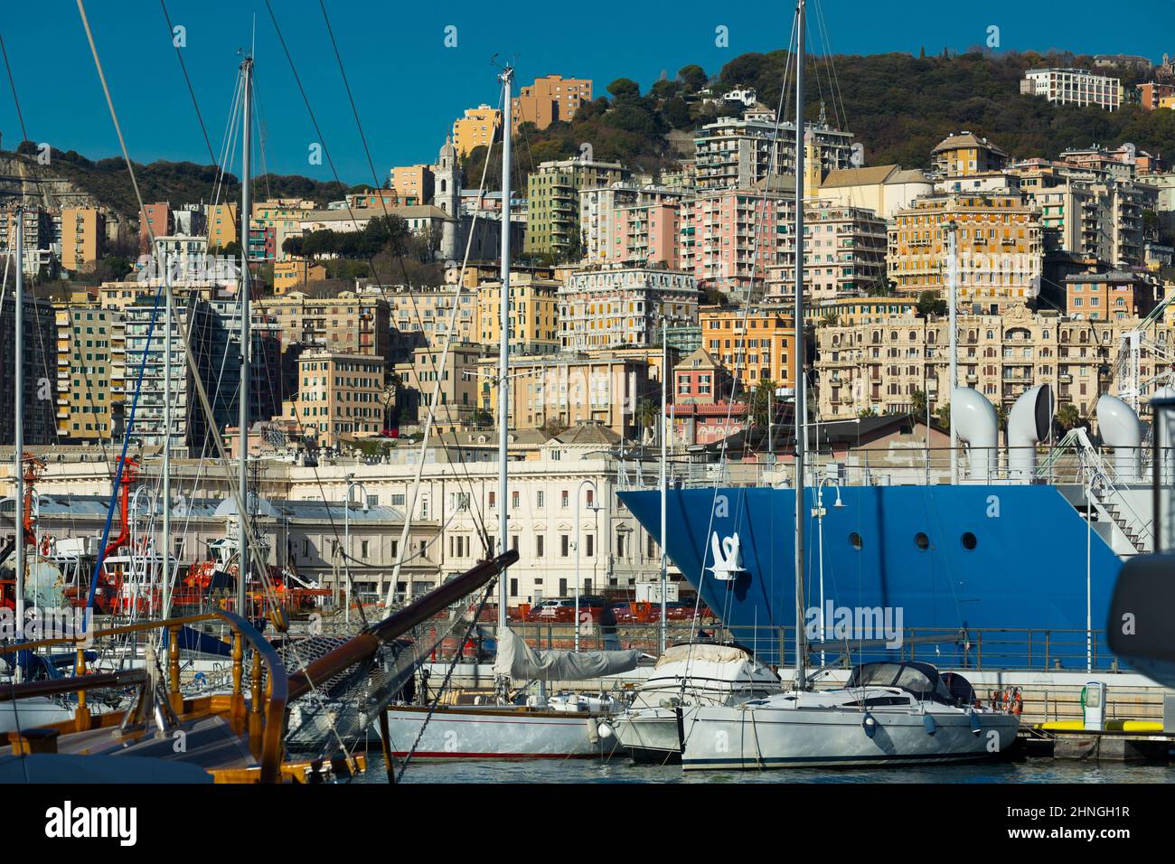 Old Port of Genoa Stock Photo Alamy