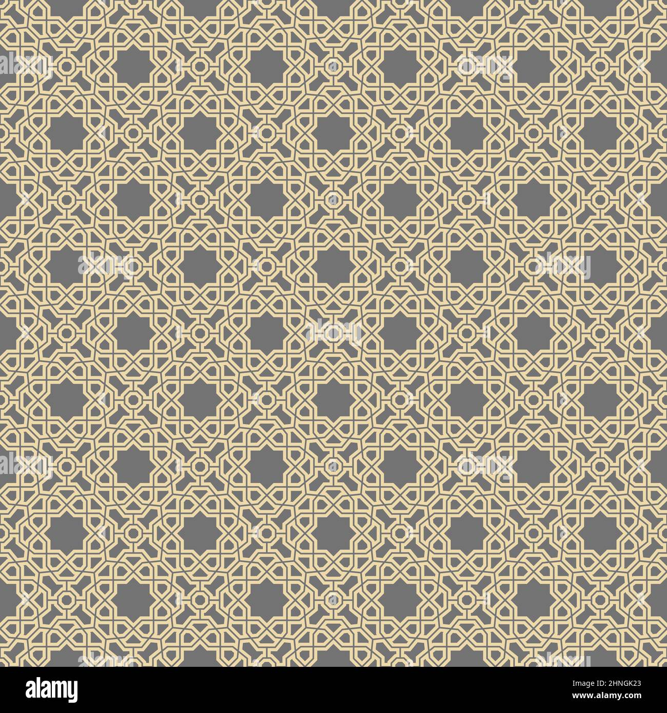 Seamless golden ornament in arabian style. Geometric abstract ...