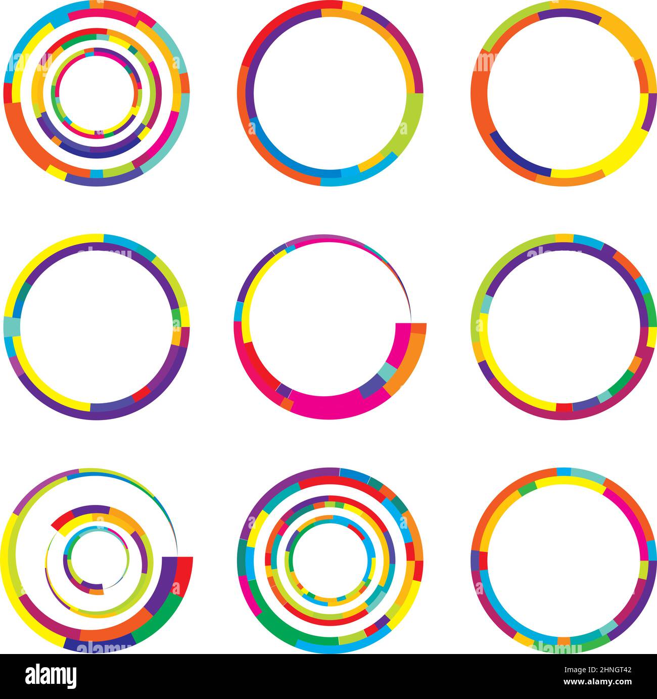 Abstract circle graphic. Geometric circle, ring design element ...