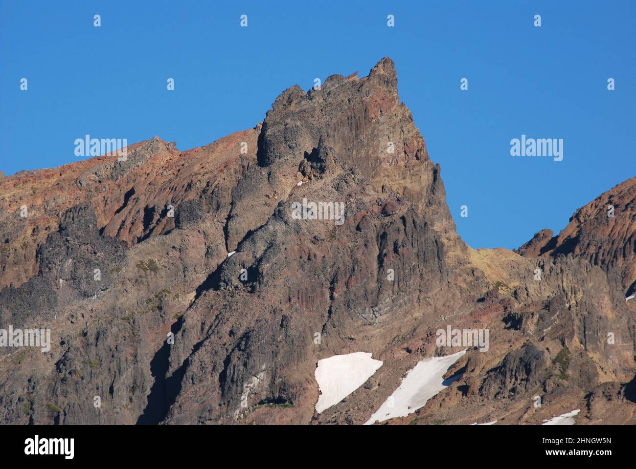 Dead Volcano Rim Remains of the old crater rim of a volcano next to Mt. Baker Stock ...