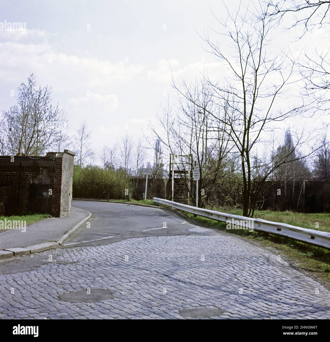 Border between BerlinZehlendorf and GDR, late 1970s, corner of
