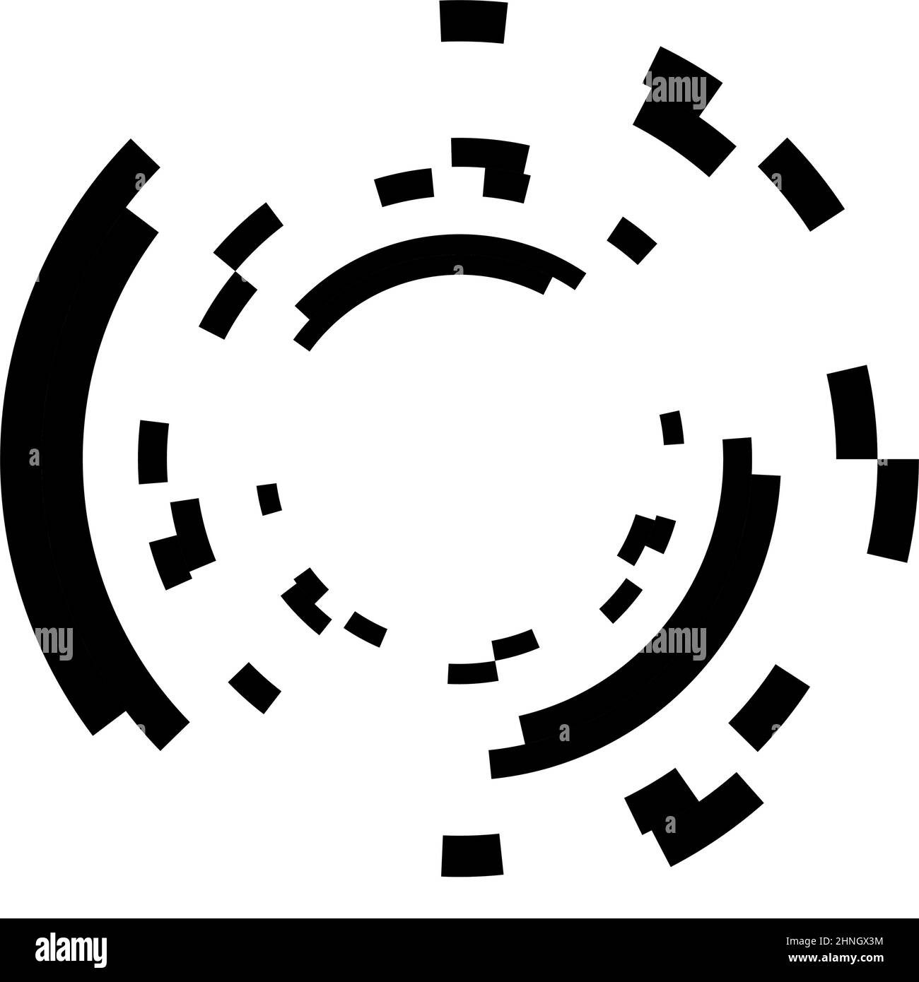 Abstract circle graphic. Geometric circle, ring design element