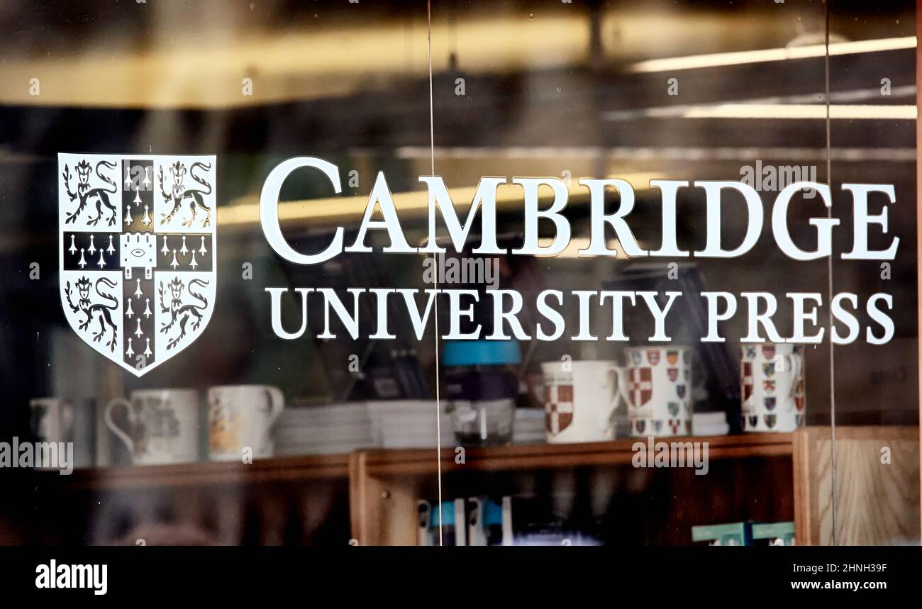 Cambridge University Press (CUP) bookshop, Cambridge, England. Stock Photo