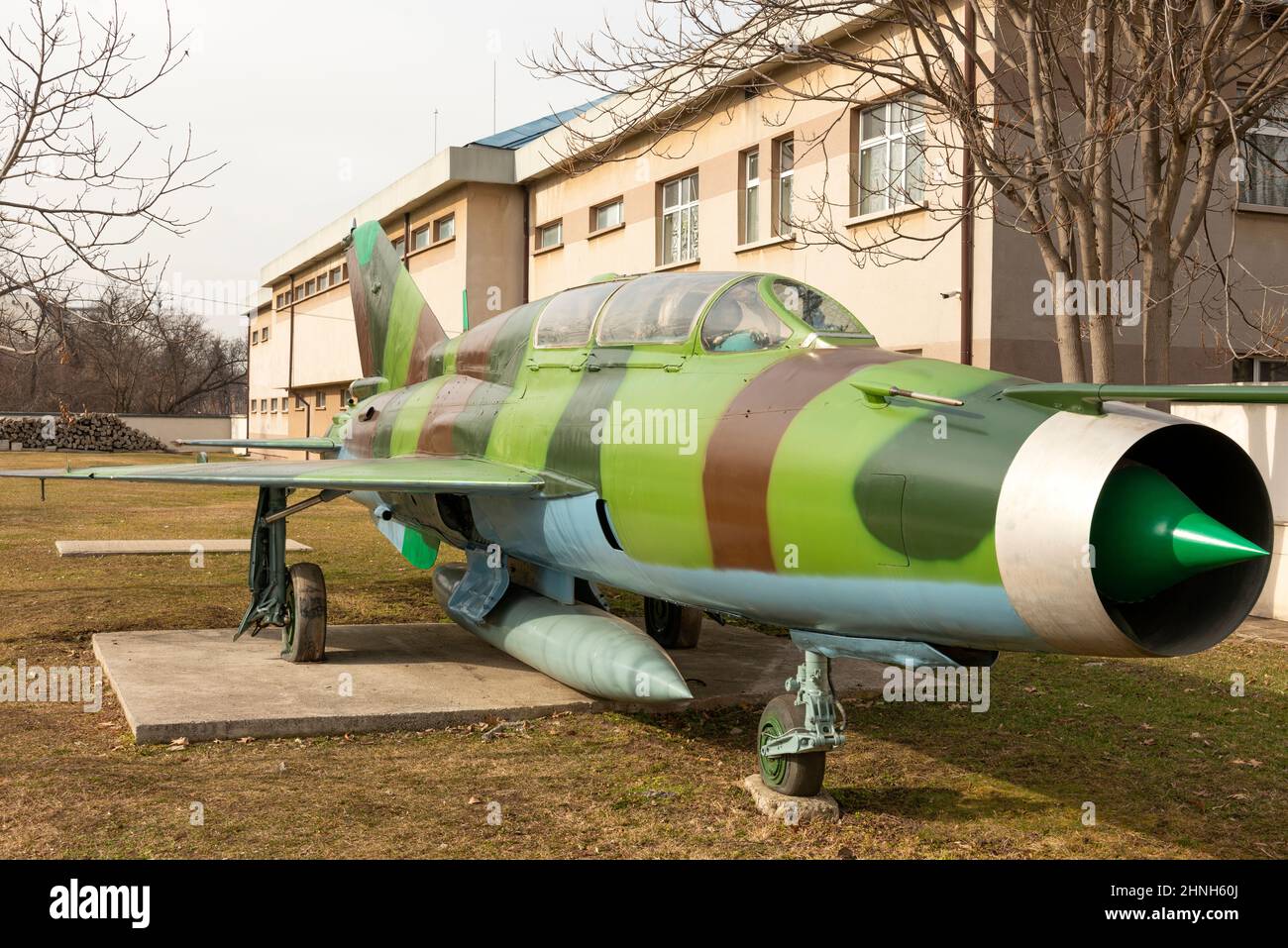 MIG-21 UM aircraft at the National Museum of Military History in Sofia, Bulgaria Stock Photo