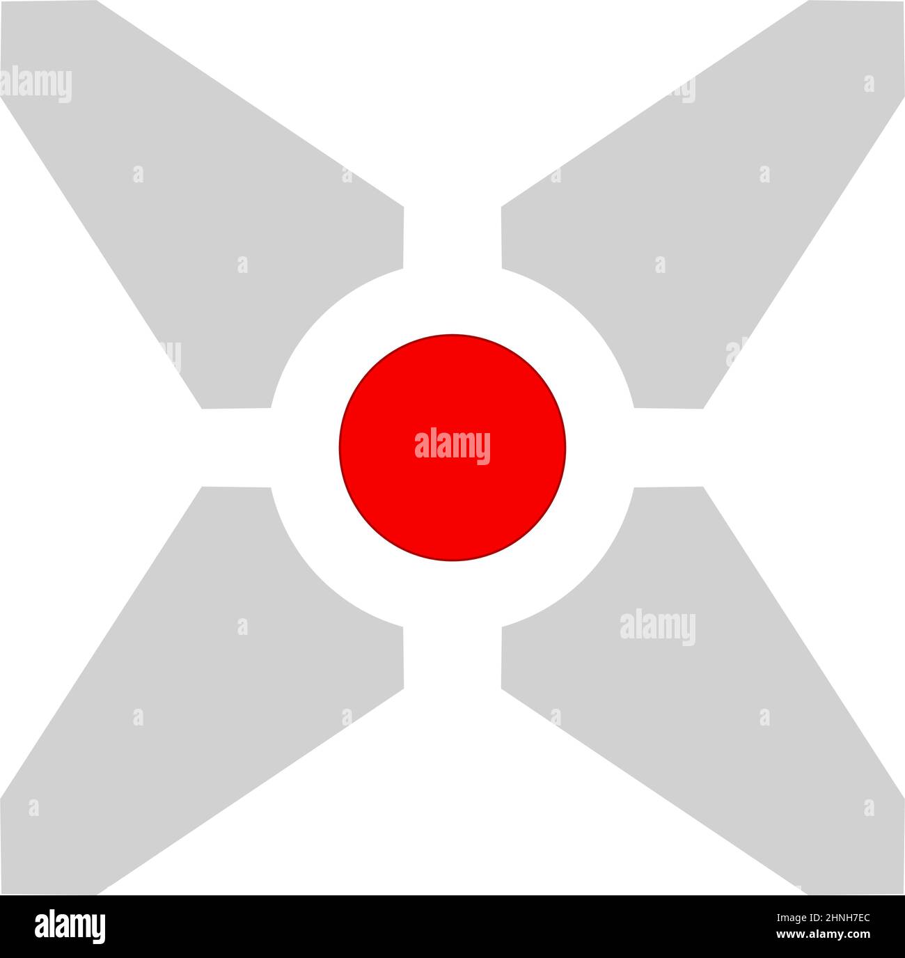 Red X sign, shape, letter. Crosshair, target mark, reticle concept icon ...